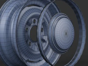 steel wheel rim 3D Model