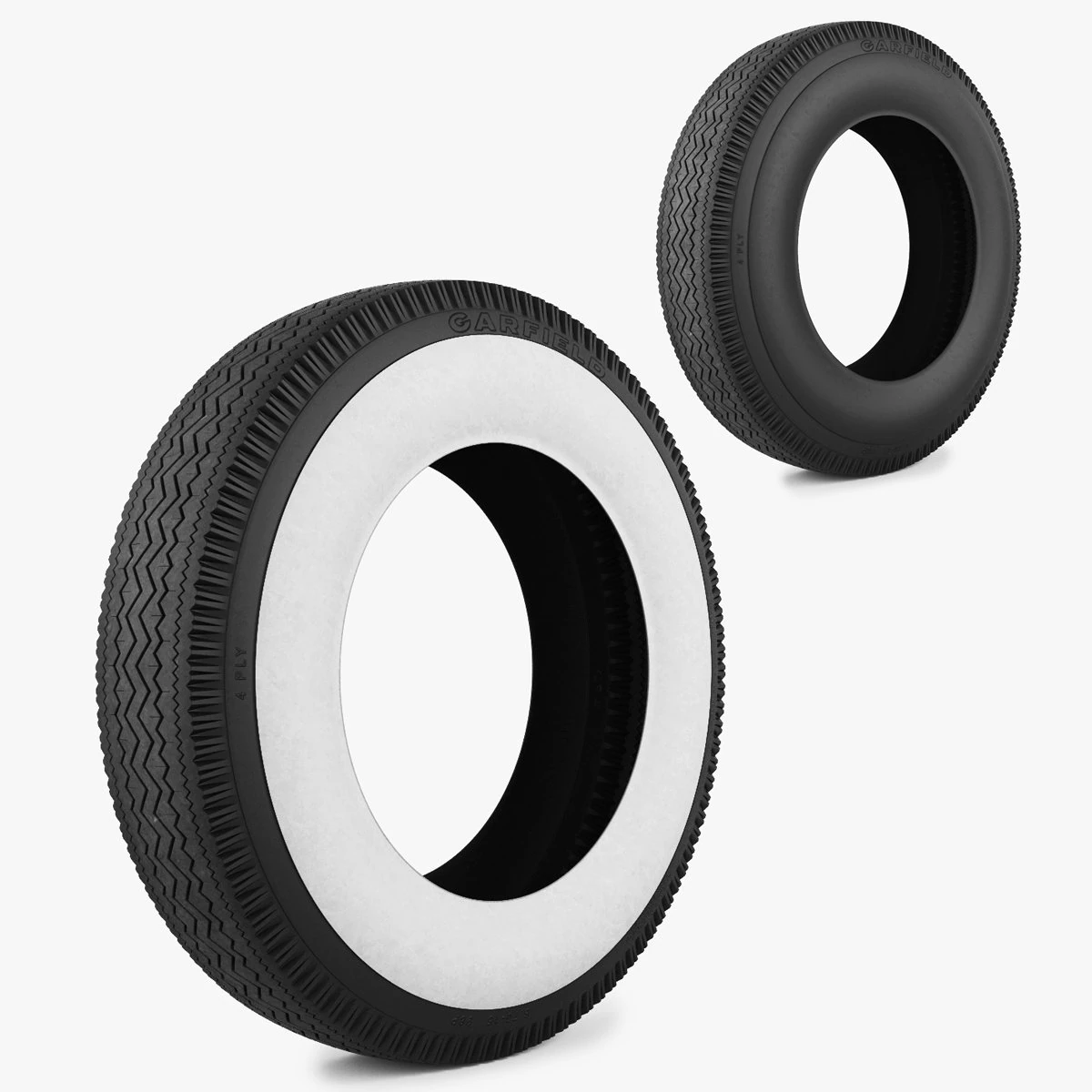 tire garfield zigzag 3D Model .c4d .max .obj .3ds .fbx .stl .blend 