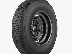 steel wheel tire garfield Modello 3D