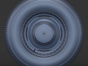 steel wheel tire garfield Modello 3D