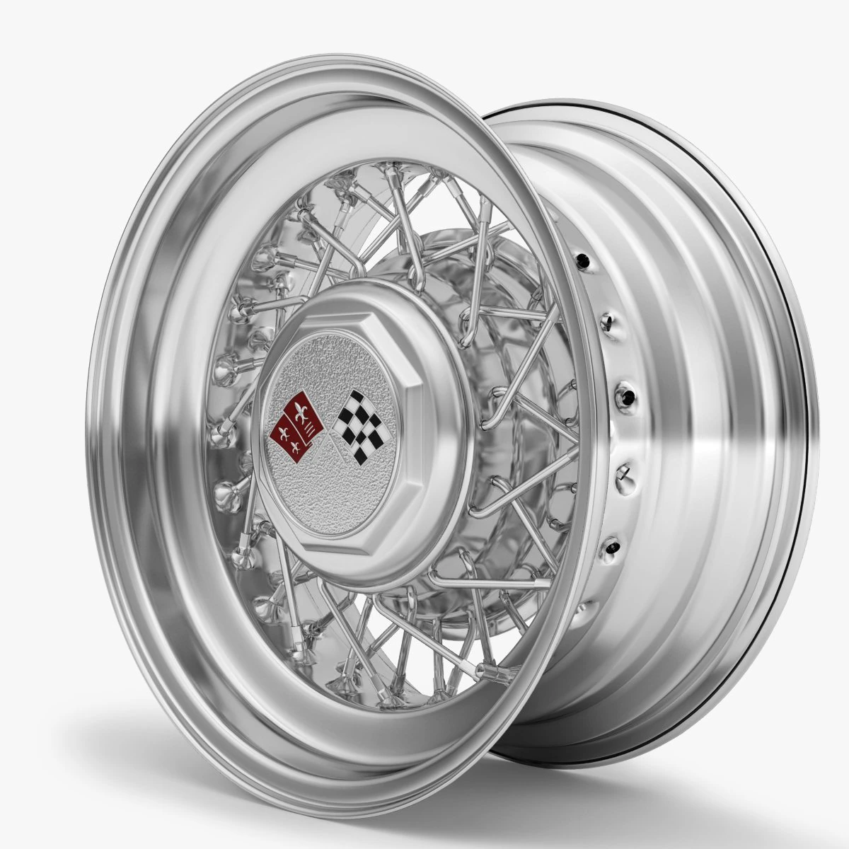 wire wheel rim 3D Model .c4d .max .obj .3ds .fbx .stl .blend 