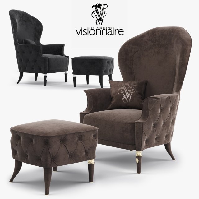 visionnaire alice armchair 3D Model .c4d .max .obj .3ds .fbx .stl .blend 