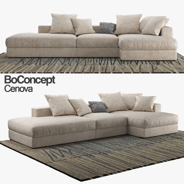 sofa boconcept cenova gy52 Model 3D .c4d .max .obj .3ds .fbx .stl .blend