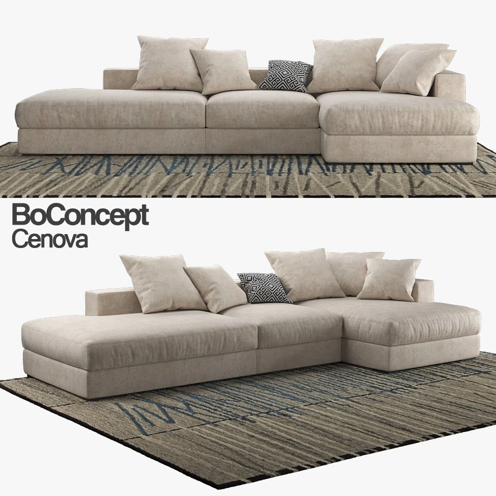 sofa boconcept cenova gy52 3D Model .c4d .max .obj .3ds .fbx .stl .blend