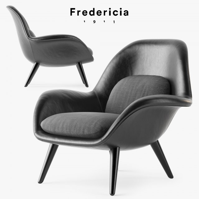 fredericia swoon armchair 3D in 3DExport