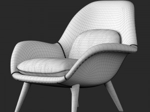 fredericia swoon armchair 3D Модель