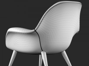 fredericia swoon armchair 3D Модель