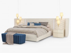dallagnese chanel bedroom set 3D 모델