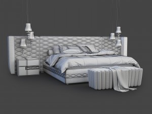 dallagnese chanel bedroom set 3D 모델