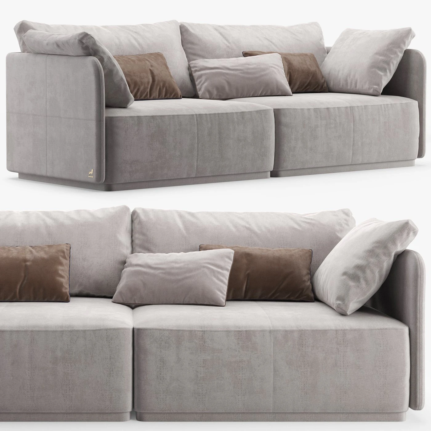 sofa smania beverly 240 3D Model .c4d .max .obj .3ds .fbx .stl .blend