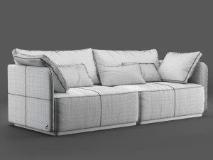 sofa smania beverly 240 3D Model