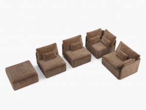 sofa smania beverly 3D Модель