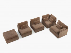 sofa smania beverly 3D Model