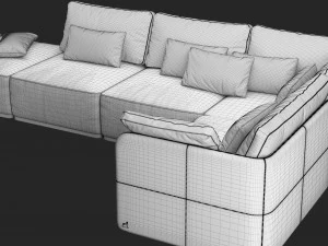 sofa smania beverly 3D Model