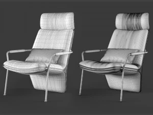 armchair polrtonafrau arabesque 3D Model