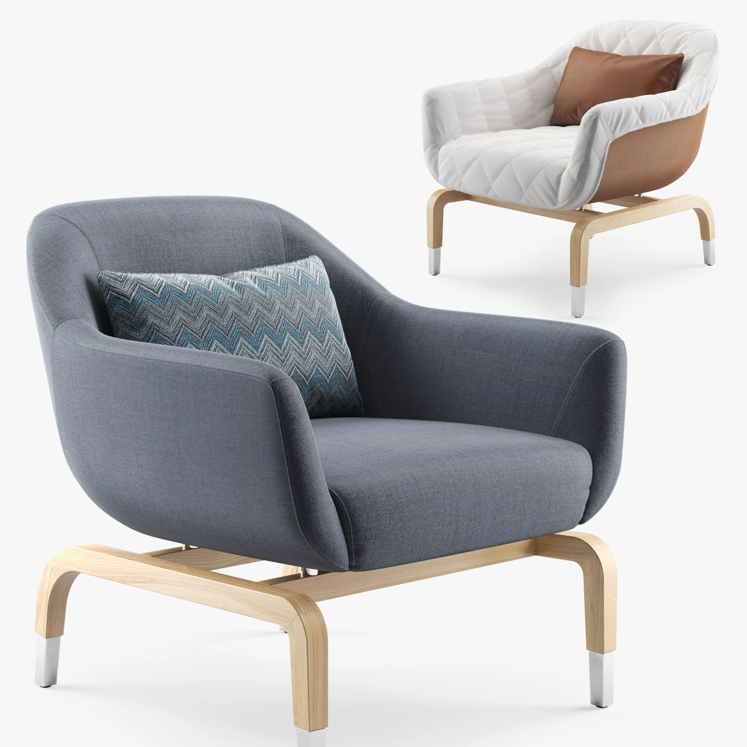 outdoor armchair smania figi 3D Model .c4d .max .obj .3ds .fbx .stl .blend 