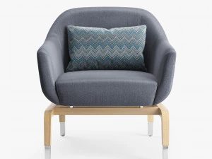 outdoor armchair smania figi 3D Model