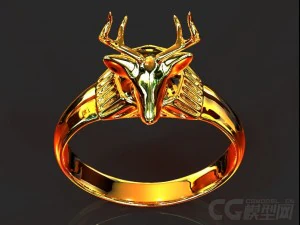 deer head ring 3D Model