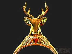 deer head ring 3D Model