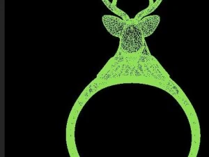 deer head ring 3D Model