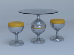 tea table for restaurant 3D मॉडल