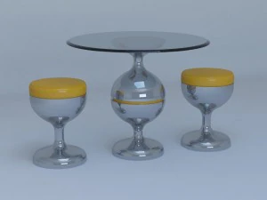 tea table for restaurant 3D Model
