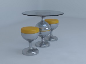 tea table for restaurant 3D मॉडल