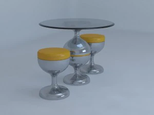 tea table for restaurant 3D Model