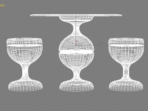 tea table for restaurant 3D मॉडल