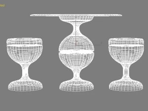 tea table for restaurant 3D Model