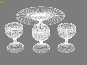 tea table for restaurant 3D मॉडल