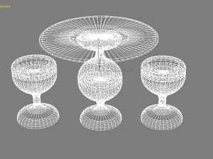 tea table for restaurant 3D Model
