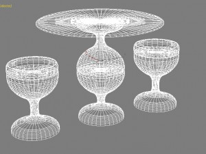 tea table for restaurant 3D मॉडल