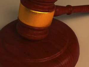 law and auction gavel 3D Model