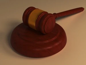 law and auction gavel 3D Model