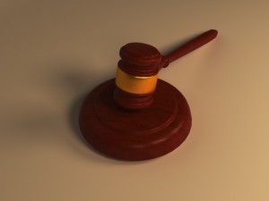 law and auction gavel Modello 3D