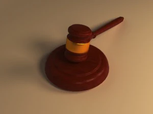 law and auction gavel 3D Model