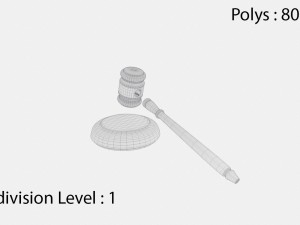 law and auction gavel Modello 3D