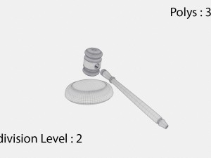 law and auction gavel Modello 3D