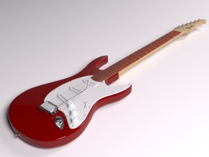 guitar fender 3D 模型