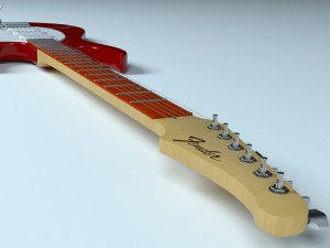 guitar fender 3D 模型
