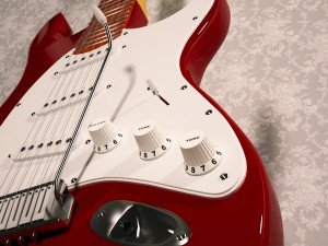 guitar fender 3D 模型