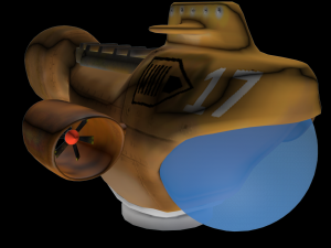 submarine with accessories Modello 3D