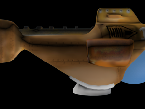 submarine with accessories 3Dモデル