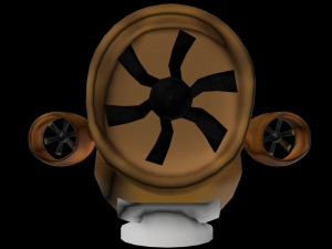 submarine with accessories 3Dモデル