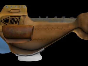 submarine with accessories 3Dモデル