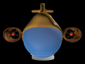 submarine with accessories 3Dモデル