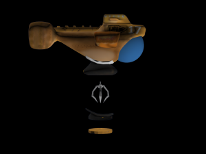 submarine with accessories 3Dモデル