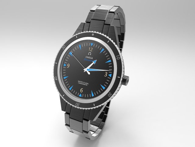 clock omega seamaster Modello 3D .c4d .max .obj .3ds .fbx .stl .blend 