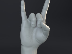 rock music gesture 3D Print Model